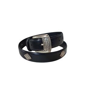 Fossil Mens size Large Leather Business Casual Office Career Everyday Black Belt